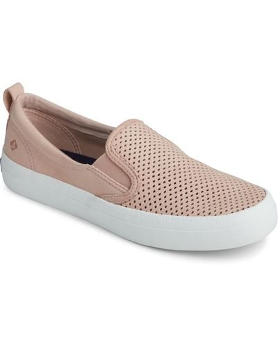 Sperry Top-Sider Crest Faux Suede Perforated Slip-on Sneakers - Multicolor