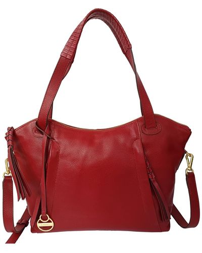 Lodis Ricky Leather Shoulder Bag - Red