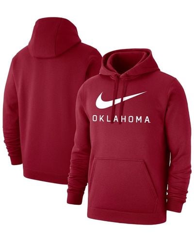 Nike Oklahoma Sooners Big Swoosh Club Pullover Hoodie - Red