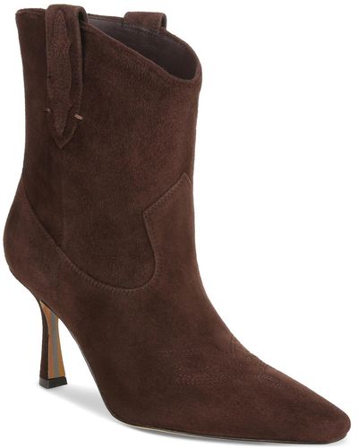 Sam Edelman Moe Pointed-toe Pull-on Western Boots - Brown