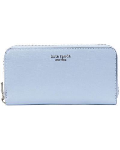 Kate Spade Morgan Saffiano Leather Zip Around Wallet - Blue