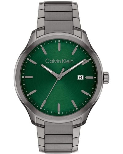 Calvin Klein 3h Quartz Stainless Steel Bracelet Watch 43mm - Green