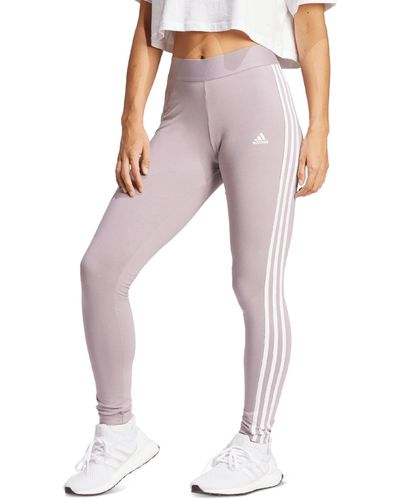 adidas Essentials 3-stripe Full Length Cotton leggings - Pink