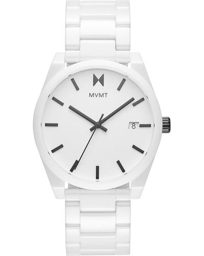 MVMT Element Ceramic Bracelet Watch 43mm - White