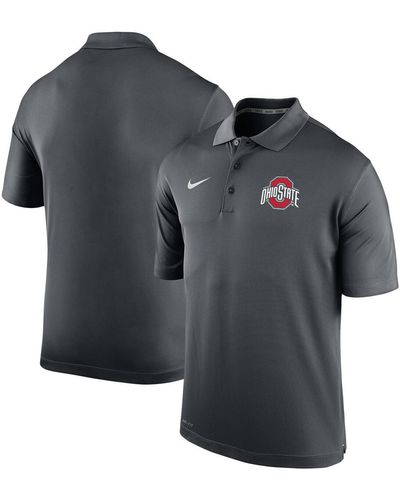 Nike Ohio State Buckeyes Big And Tall Primary Logo Varsity Performance Polo Shirt - Gray