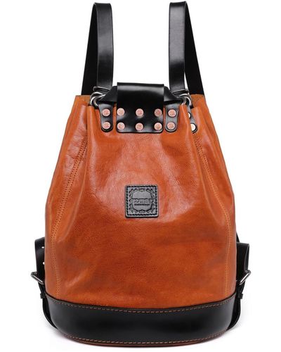 Old Trend Genuine Leather Canna Backpack - Orange