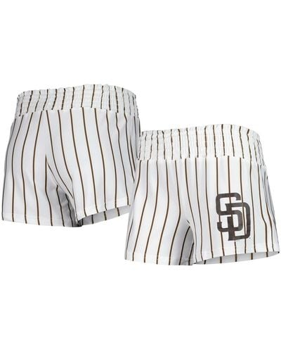 Concepts Sport San Diego Padres Reel Pinstripe Sleep Shorts - White