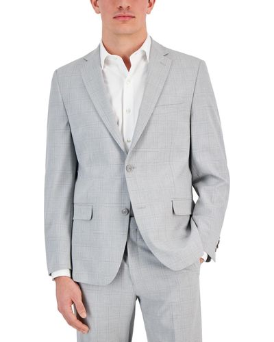 Alfani Slim-fit Stretch Solid Suit Jacket - Gray