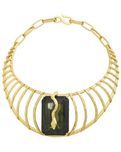 Robert Lee Morris Snake Collar Necklace - Metallic