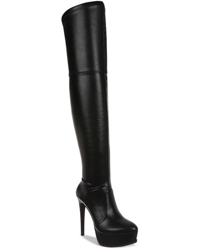 Thalia Sodi Silena Over-the-knee Platform Boots - Black