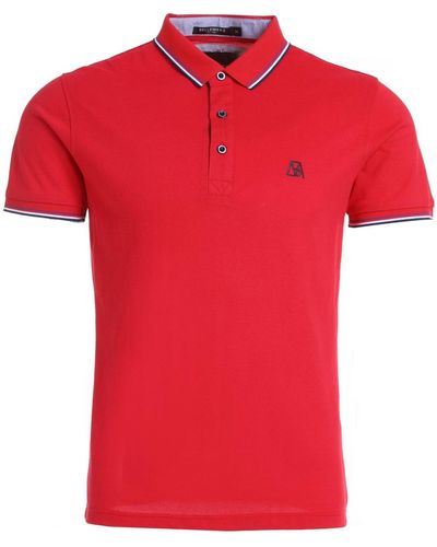 Bellemere New York Bellemere Silk Cotton Polo Shirt - Red
