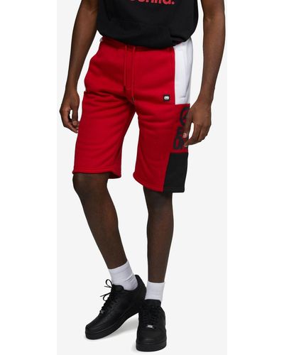 Ecko' Unltd Big And Tall In And Out Fleece Shorts - Red
