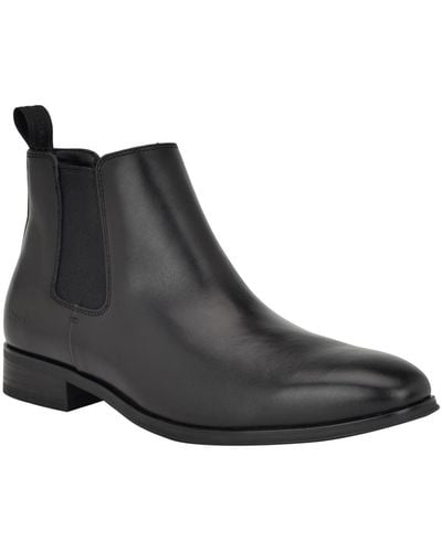 Calvin Klein Donto Slip-on Pointy Toe Boots - Black