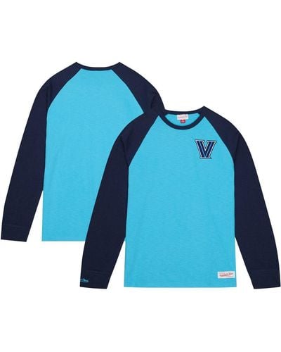 Mitchell & Ness Villanova Wildcats Legendary Slub Raglan Long Sleeve T-shirt - Blue