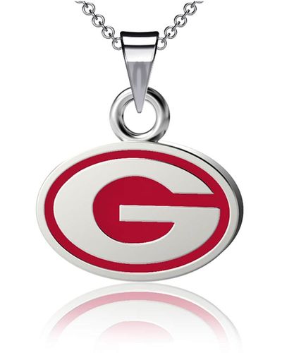 Dayna Designs Georgia Bulldogs Enamel Small Pendant Necklace - Red