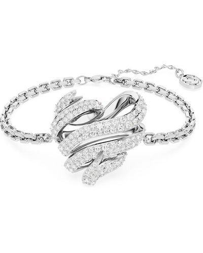 Swarovski Crystal Heart Volta Bracelet - White