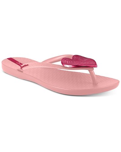 Ipanema Wave Heart Sparkle Flip-flop Sandals - Pink