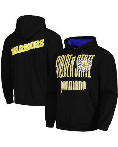 Mitchell & Ness Distressed Golden State Warriors Hardwood Classics Og 2.0 Pullover Hoodie - Black