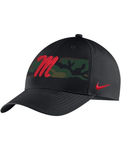 Nike Ole Miss Rebels Military-inspired Pack Camo Legacy91 Adjustable Hat - Black