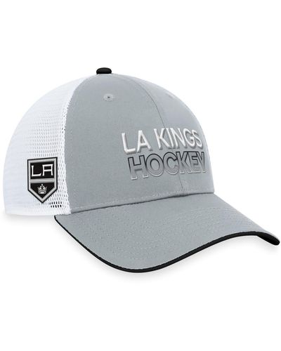 Fanatics Los Angeles Kings Authentic Pro Rink Trucker Adjustable Hat - Gray