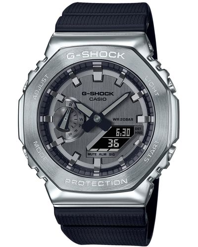 G-Shock & Silver-tone Strap Watch 45.2mm - Black