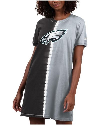 Starter Philadelphia Eagles Ace Tie-dye T-shirt Dress - Black