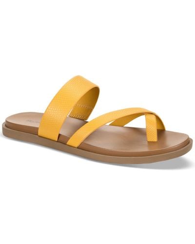 Style & Co. Cordeliaa Slip-on Strappy Flat Sandals - Metallic