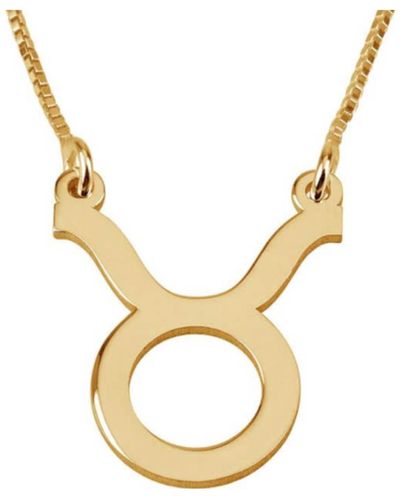 Melanie Marie Taurus Zodiac Necklace - Metallic