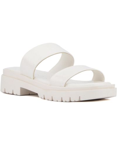 Olivia Miller Tempting Platform Sandal - White