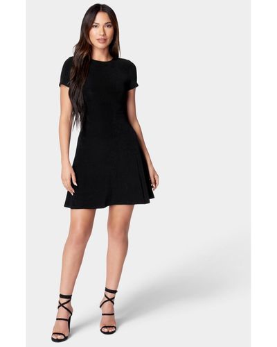 Bebe Slinky T-shirt Dress - Black