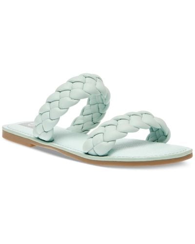 DV by Dolce Vita Jocee Double Band Braided Slide Flat Sandals - Blue