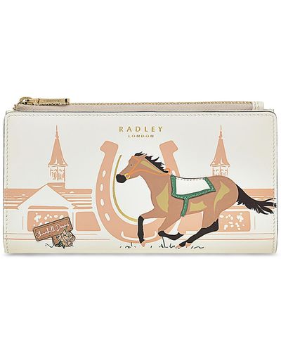 Radley Kentucky Derby Large Leather Bifold Wallet - Natural
