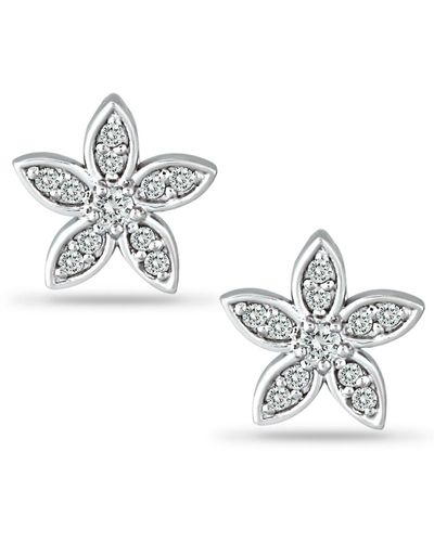 Giani Bernini Cubic Zirconia Star Flower Stud Earrings - Metallic