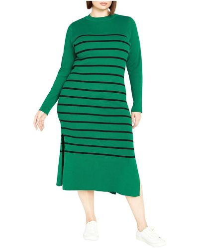 City Chic Plus Size Maddie Dress - Green