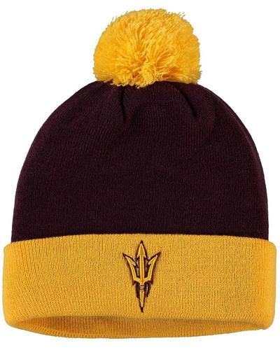 Top Of The World Maroon And Gold Arizona State Sun Devils Core 2-tone Cuffed Knit Hat - Blue