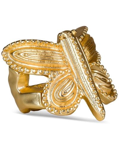 Patricia Nash Gold-tone Butterfly Statement Stretch Ring - Metallic