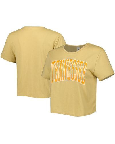 ZooZatZ Tennessee Volunteers Core Fashion Cropped T-shirt - Yellow