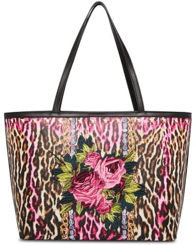 Betsey Johnson Leopard Embroidered Patch Tote