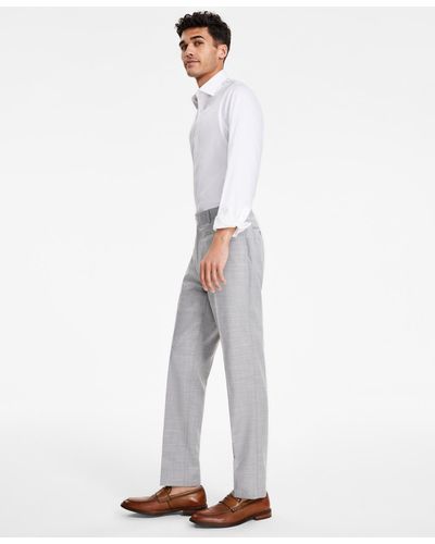 Calvin Klein Slim-fit Sharkskin Pants - White