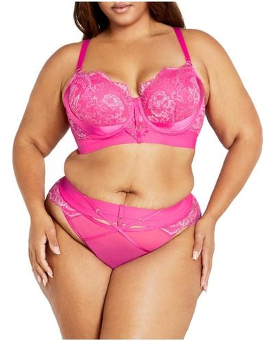 City Chic Alexis Thong - Pink