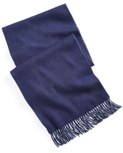 Club Room Solid Cashmere Scarf, Created For Macy's - Blue