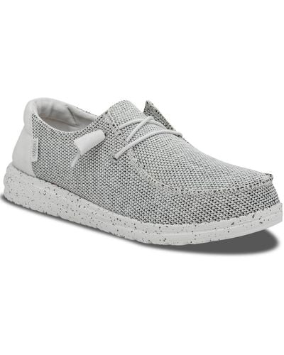 Hey Dude Wendy Stretch Sox Casual Moccasin Sneakers From Finish Line - Gray