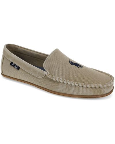 Polo Ralph Lauren Collins Twill Fabric Moccasin - Gray