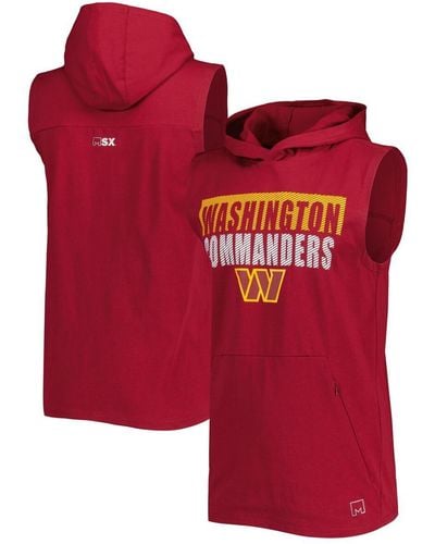 MSX by Michael Strahan Washington Commanders Relay Sleeveless Pullover Hoodie - Red