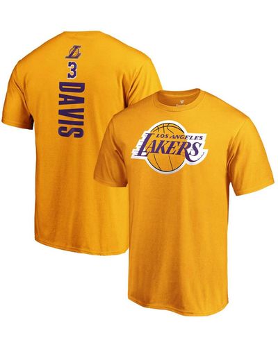 Fanatics Anthony Davis Los Angeles Lakers Playmaker Name And Number T-shirt - Orange