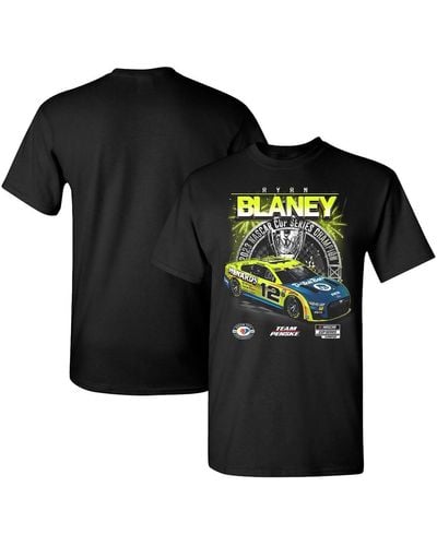Team Penske Ryan Blaney 2023 Nascar Cup Series Champion Official T-shirt - Black