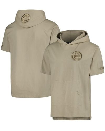 Pro Standard Chicago Cubs Neutral Short Sleeve Hoodie T-shirt - Gray