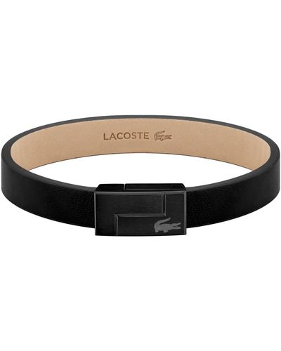 Lacoste Leather Bracelet - Black