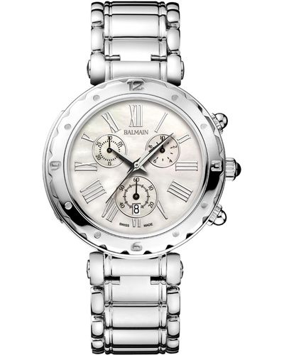 Balmain Swiss Chronograph Ia Stainless Steel Bracelet Watch 38mm - Gray