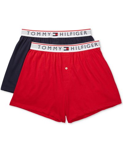 Tommy Hilfiger Men's 2-pk. Knit Boxers - Red